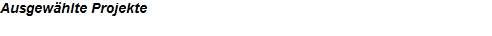 Ausgew�hlte Projekte