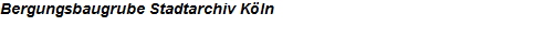 Bergungsbaugrube Stadtarchiv K�ln