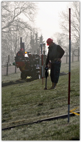 Ortung einer horizontal gesteuerten Sp�lbohrung