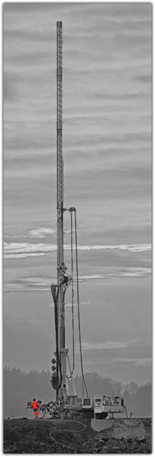 D�senstrahl- Bohrger�t f�r Bohrtiefen bis 34 m in einem Zuge