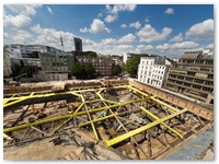 Innerst�dtische Baugrube f�r eine mehrgeschossige Tiefgarage, Hamburg