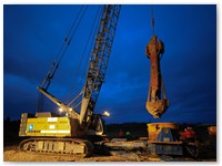 Herstellung eines Gro�bohrpfahls