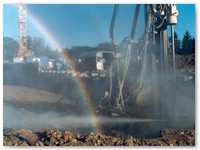 Ausbreitung des D�senstrahls �ber Tage