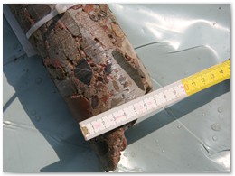 Pr�fung des Injektionsziels, u. a. mit Kontrollkernbohrungen