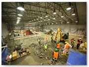 Versorgungshalle f�r die Sortierung und Reinigung der Archivalien