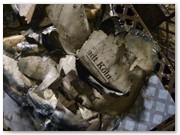 Geborgene Archivalien nach der Vorreinigung