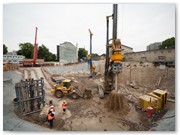 Herstellung der Bohrpfahlwand